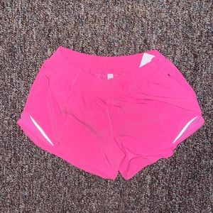 lululemon size 8, long , dark prism pink NWT shorts